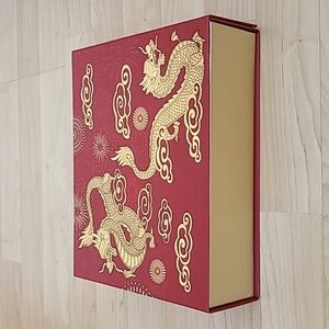 Chinese Lucky Dragon Red/Gold Magnetic Box 9.5"×8"×2.5"